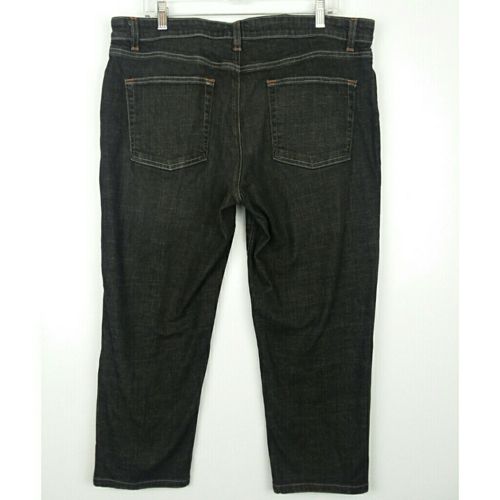 Eileen Fisher Cropped Washed Black Jeans - Picture 2 of 6